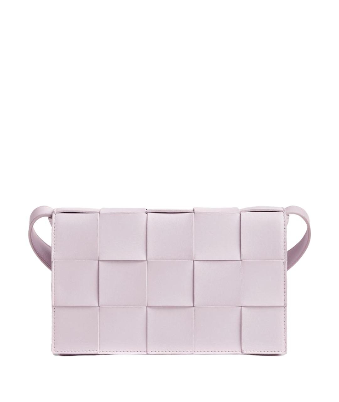 BOTTEGA VENETA Розовая кожаная сумка через плечо, фото 1