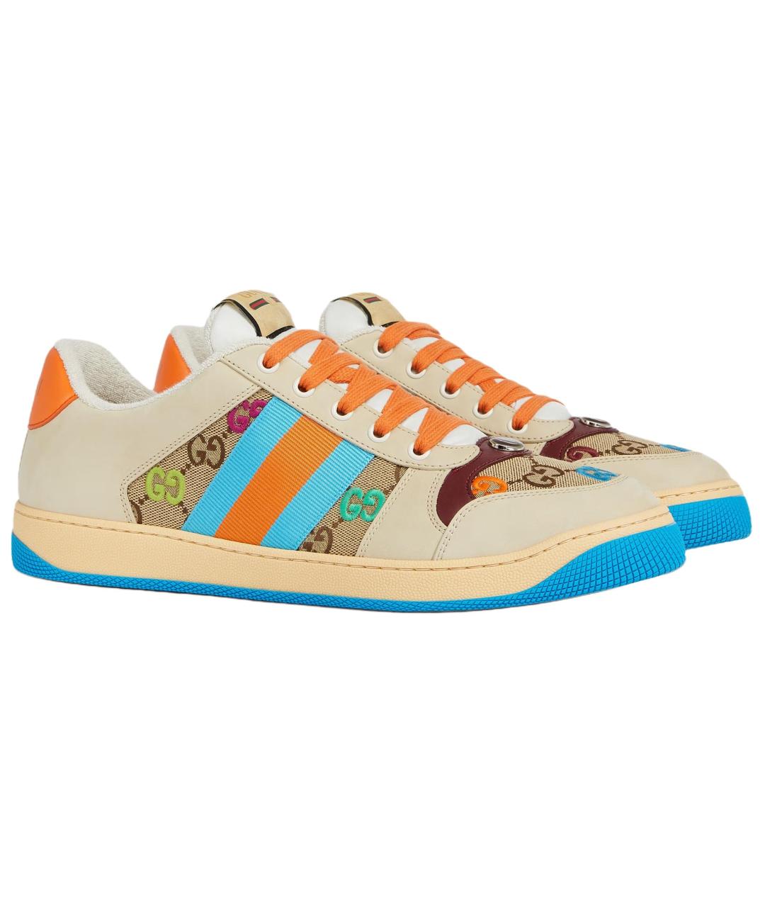 GUCCI Мульти низкие кроссовки / кеды, фото 3
