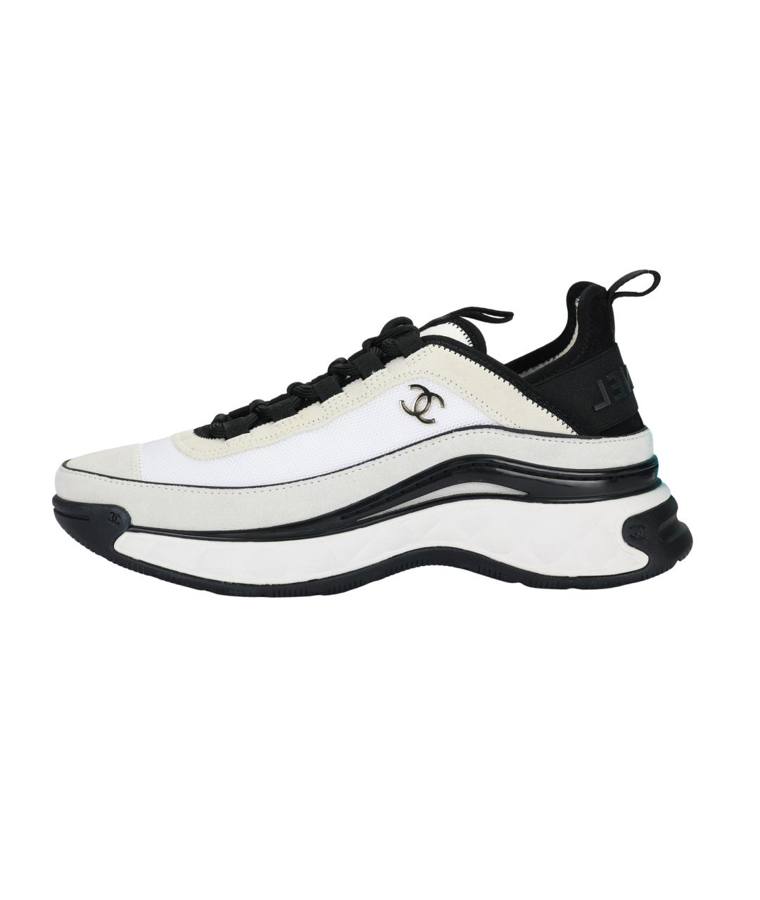 CHANEL Белые кожаные кроссовки, фото 2