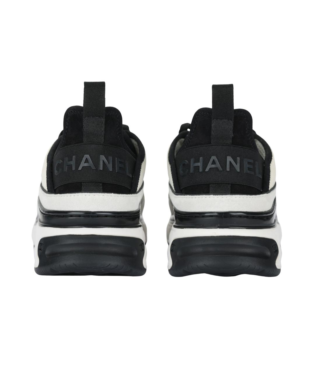 CHANEL Белые кожаные кроссовки, фото 4