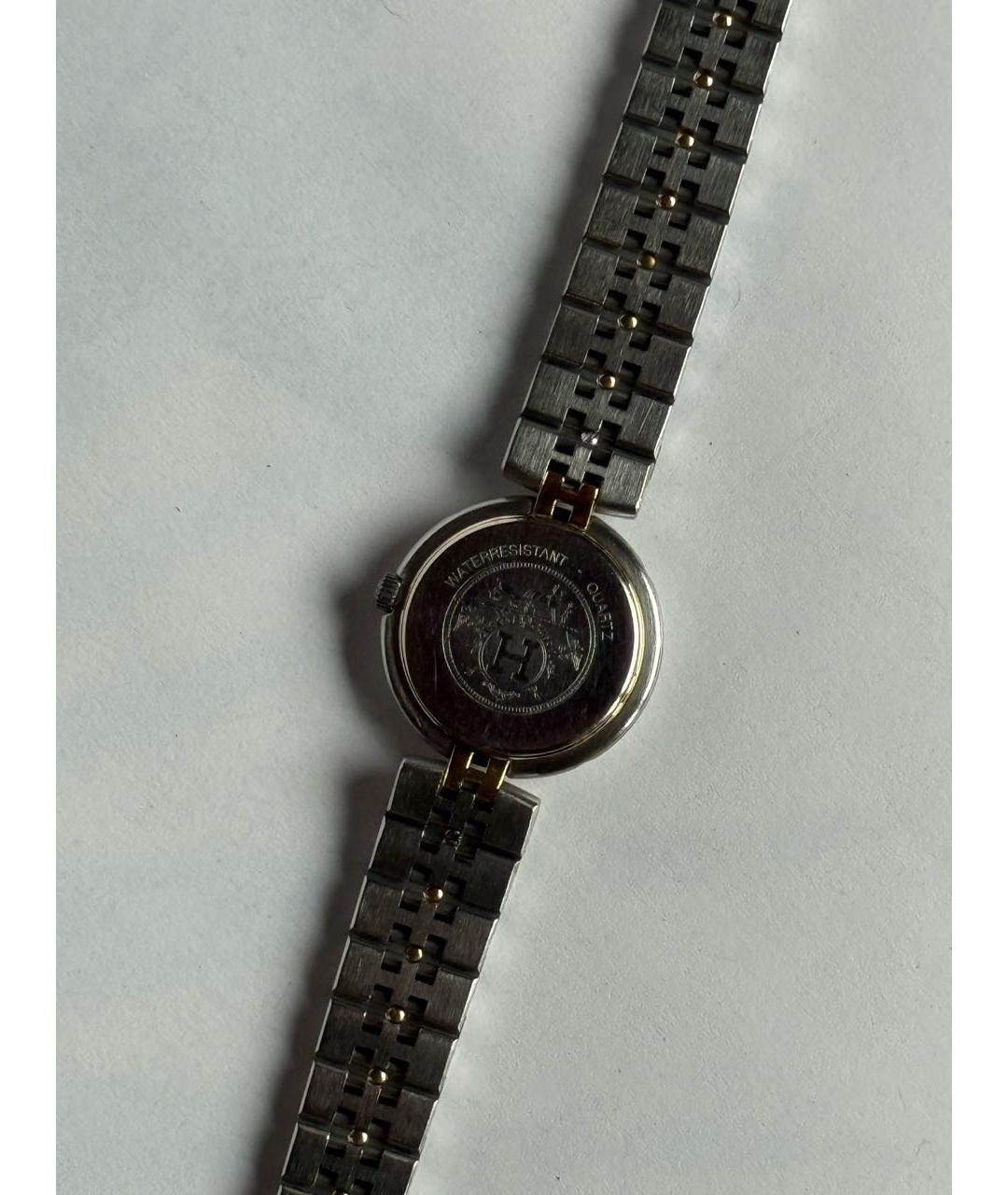 HERMES Белые позолоченные часы, фото 2