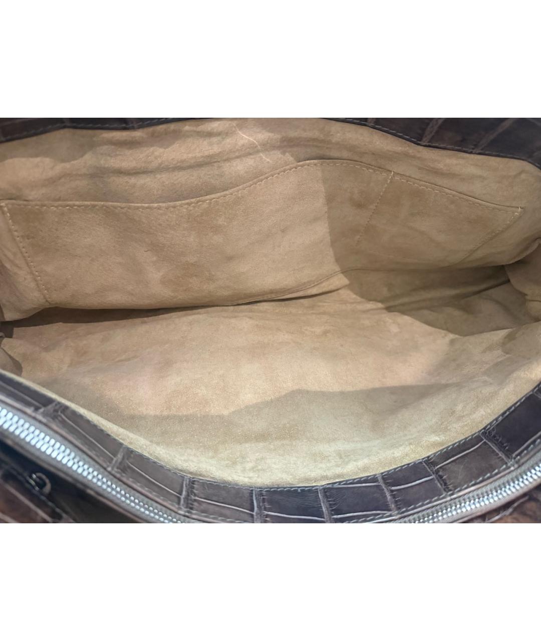 FERRAGAMO Коричневая кожаная сумка тоут, фото 4