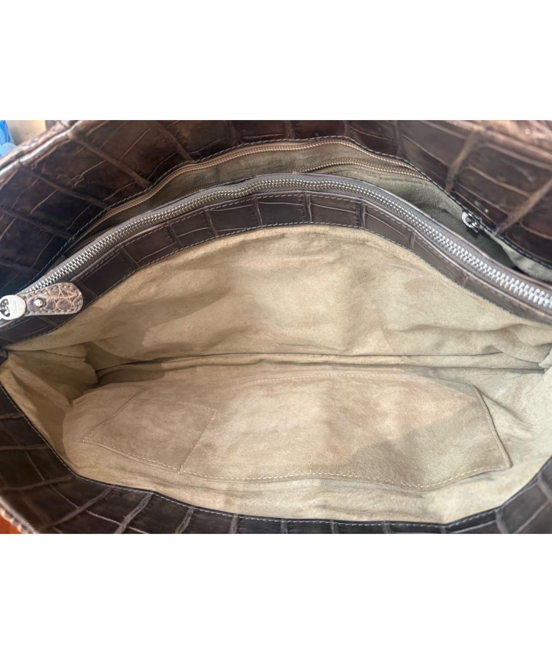 FERRAGAMO Коричневая кожаная сумка тоут, фото 6