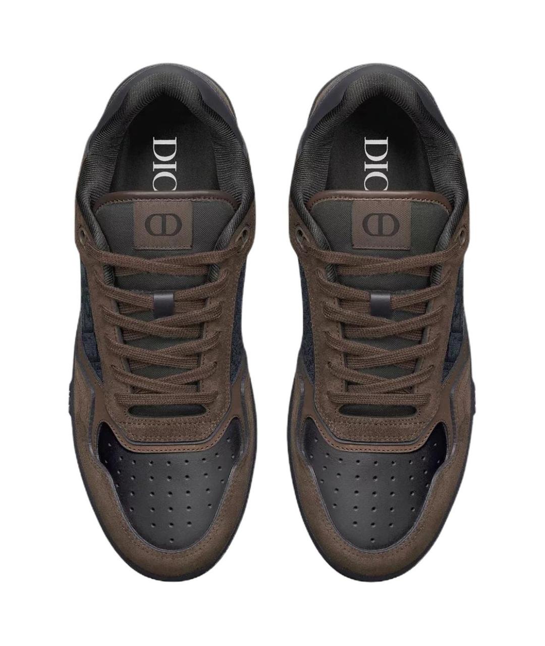 CHRISTIAN DIOR Коричневые замшевые низкие кроссовки / кеды, фото 5