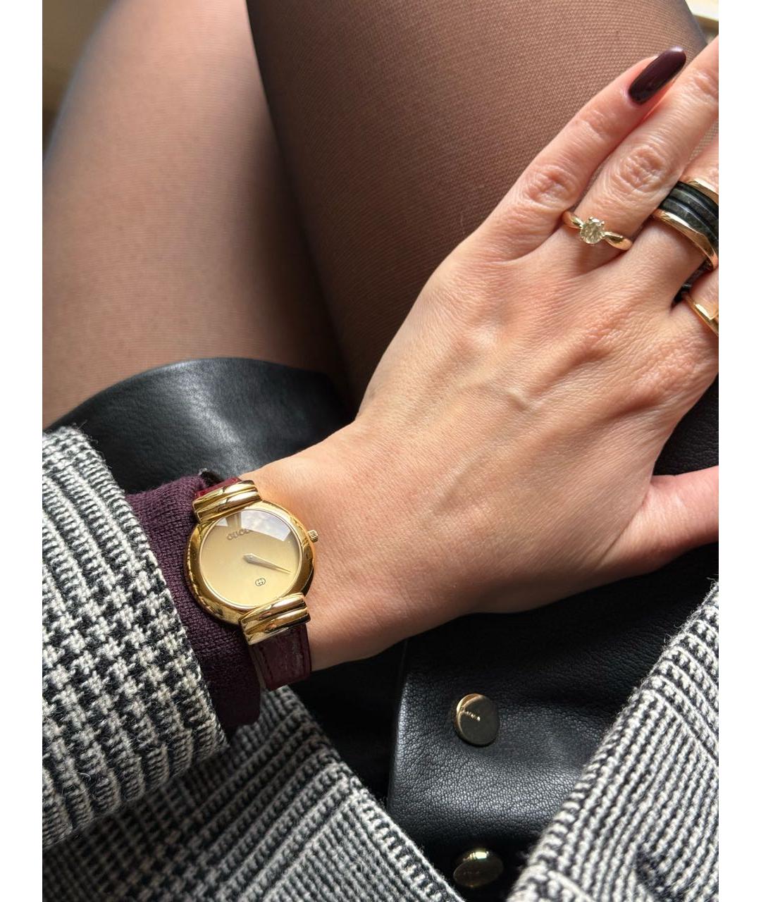 GUCCI Золотые позолоченные часы, фото 6