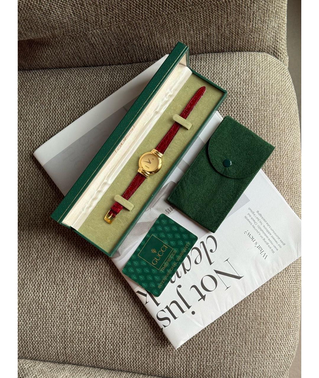 GUCCI Золотые позолоченные часы, фото 3