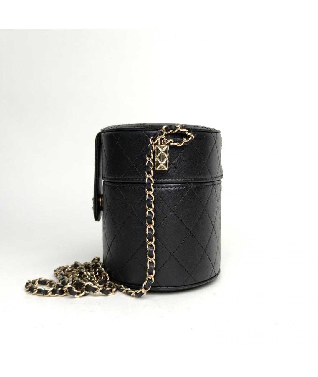 CHANEL Черная кожаная сумка через плечо, фото 5