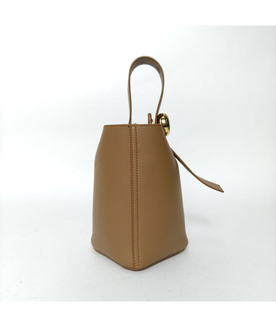 LOEWE Коричневая кожаная сумка через плечо, фото 3