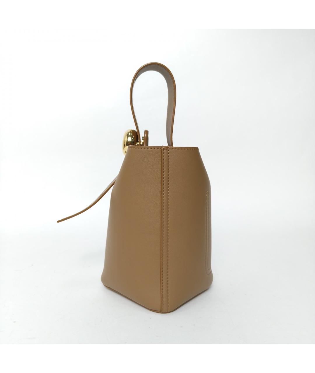 LOEWE Коричневая кожаная сумка через плечо, фото 5