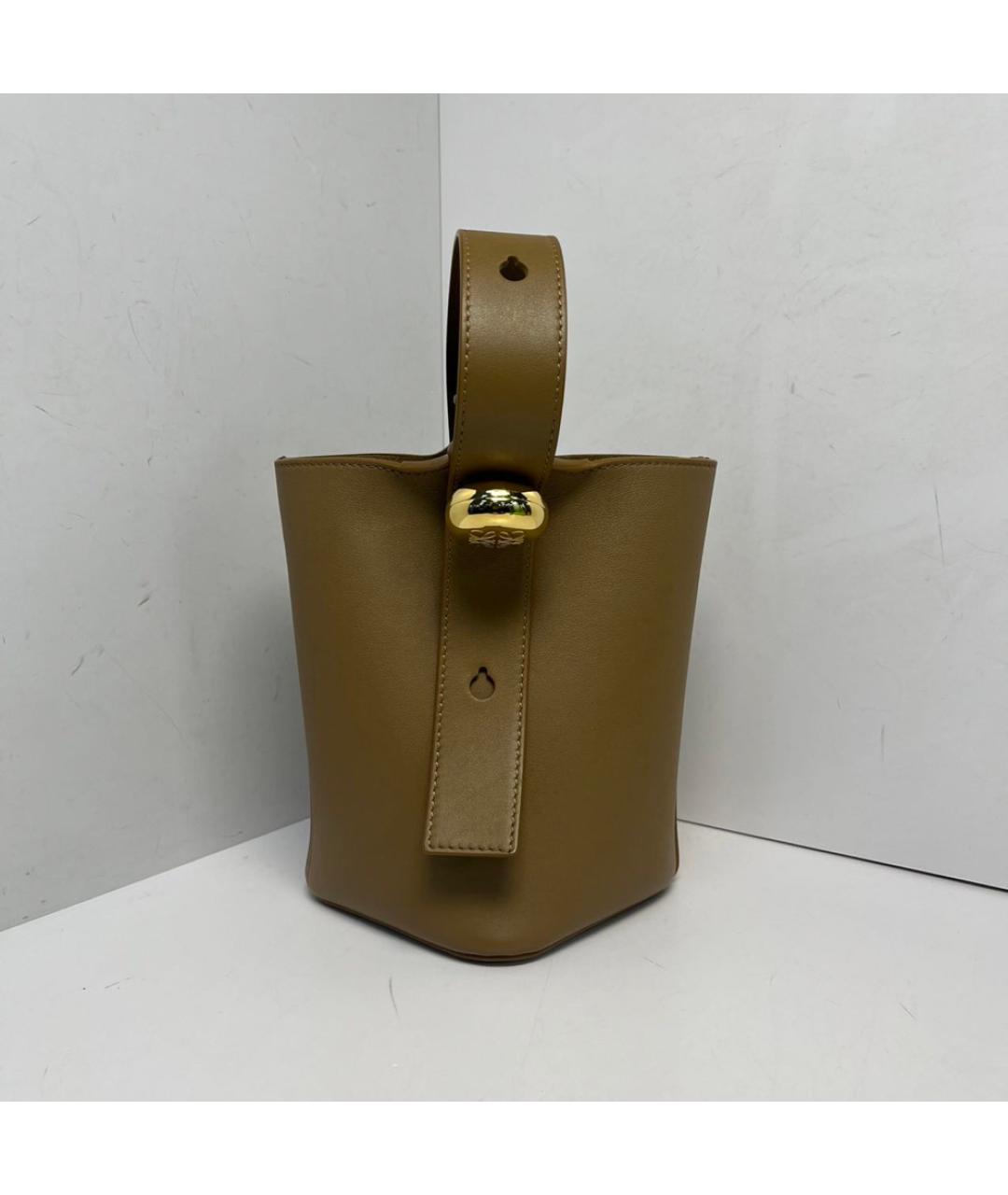 LOEWE Коричневая кожаная сумка через плечо, фото 9