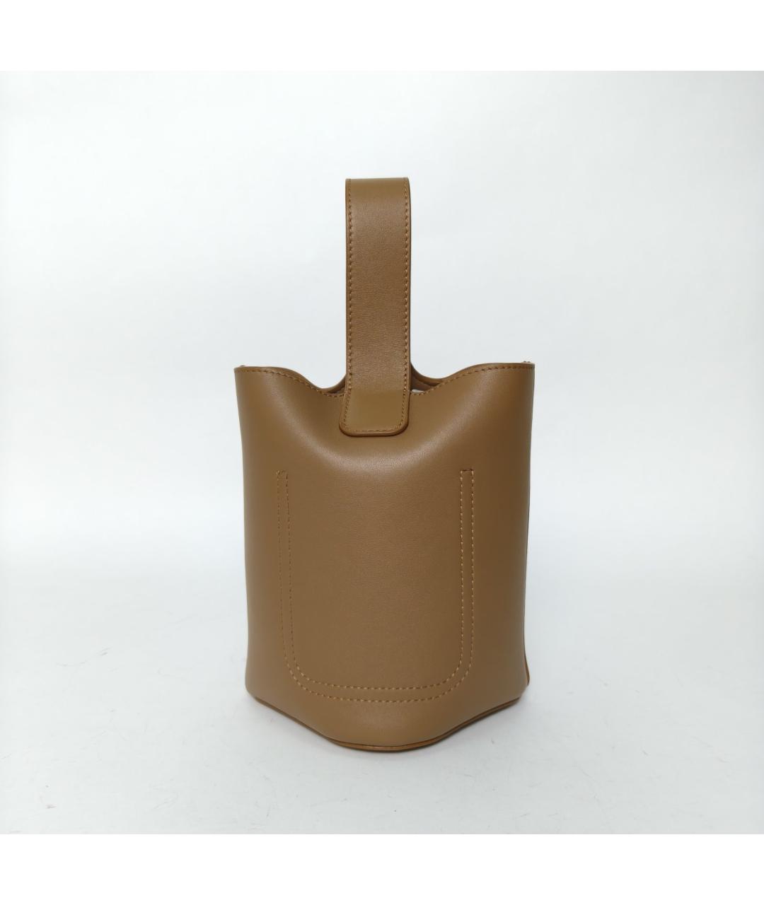 LOEWE Коричневая кожаная сумка через плечо, фото 4