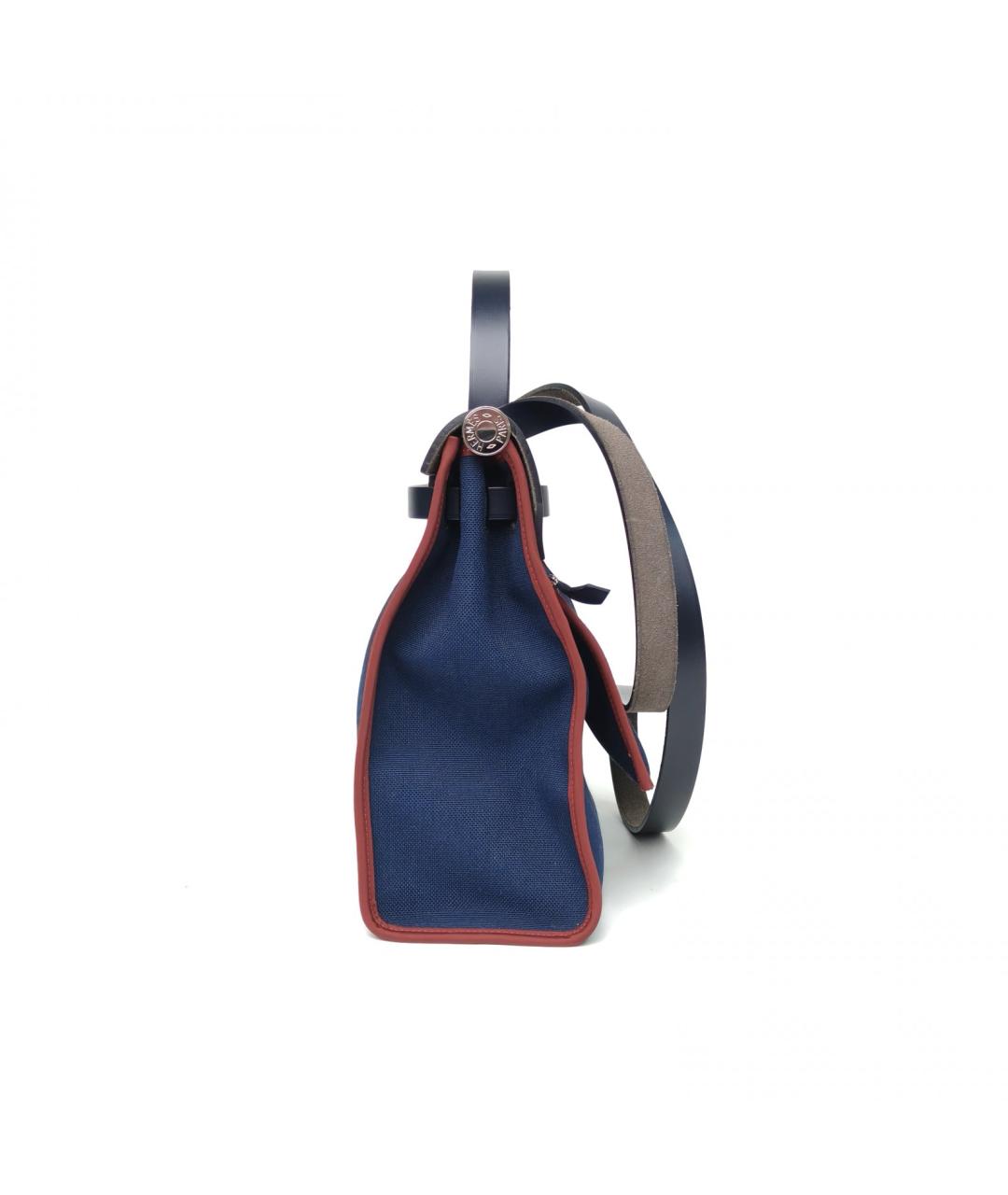 HERMES Синяя сумка с короткими ручками, фото 3