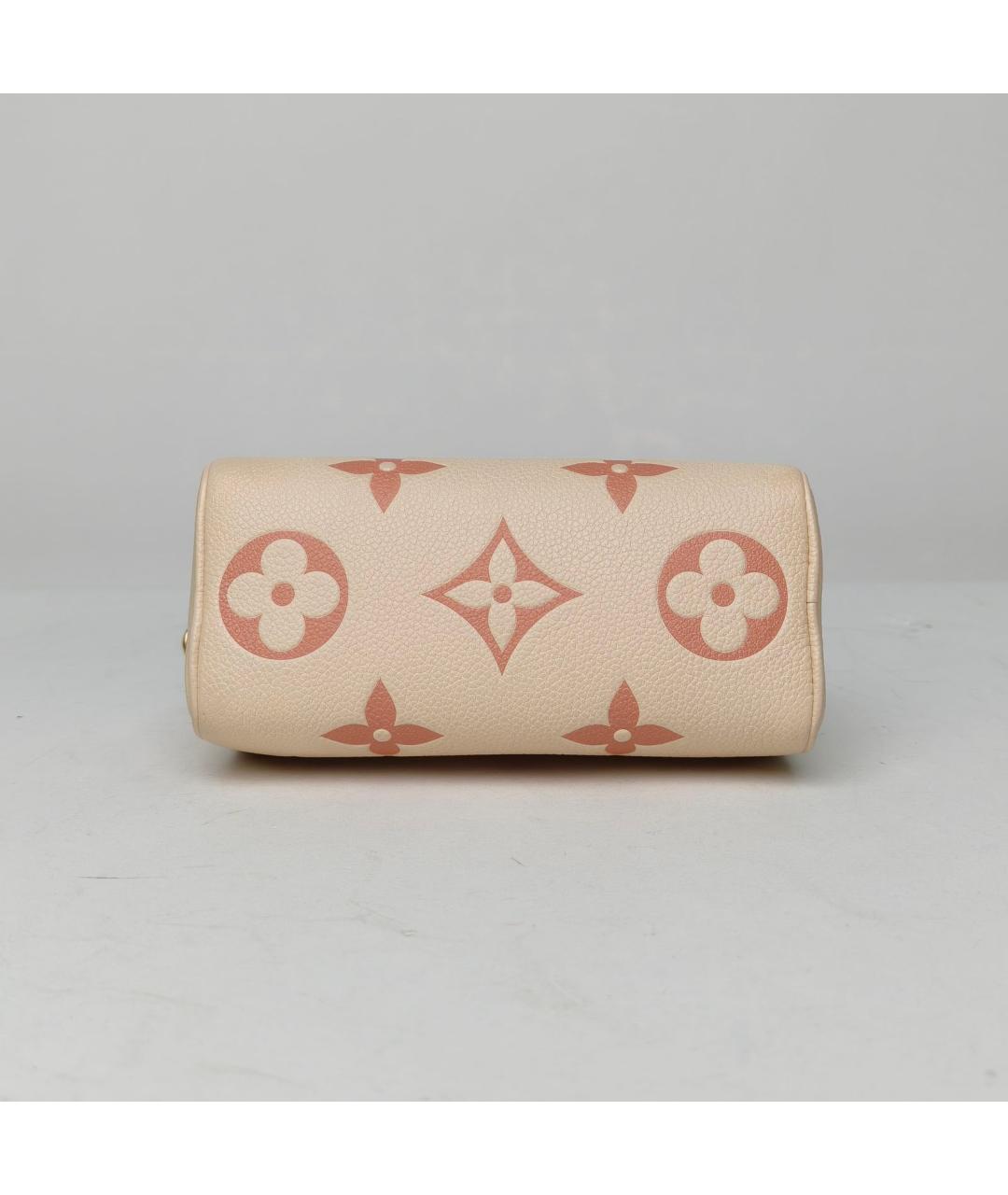 LOUIS VUITTON Бежевая кожаная сумка с короткими ручками, фото 6