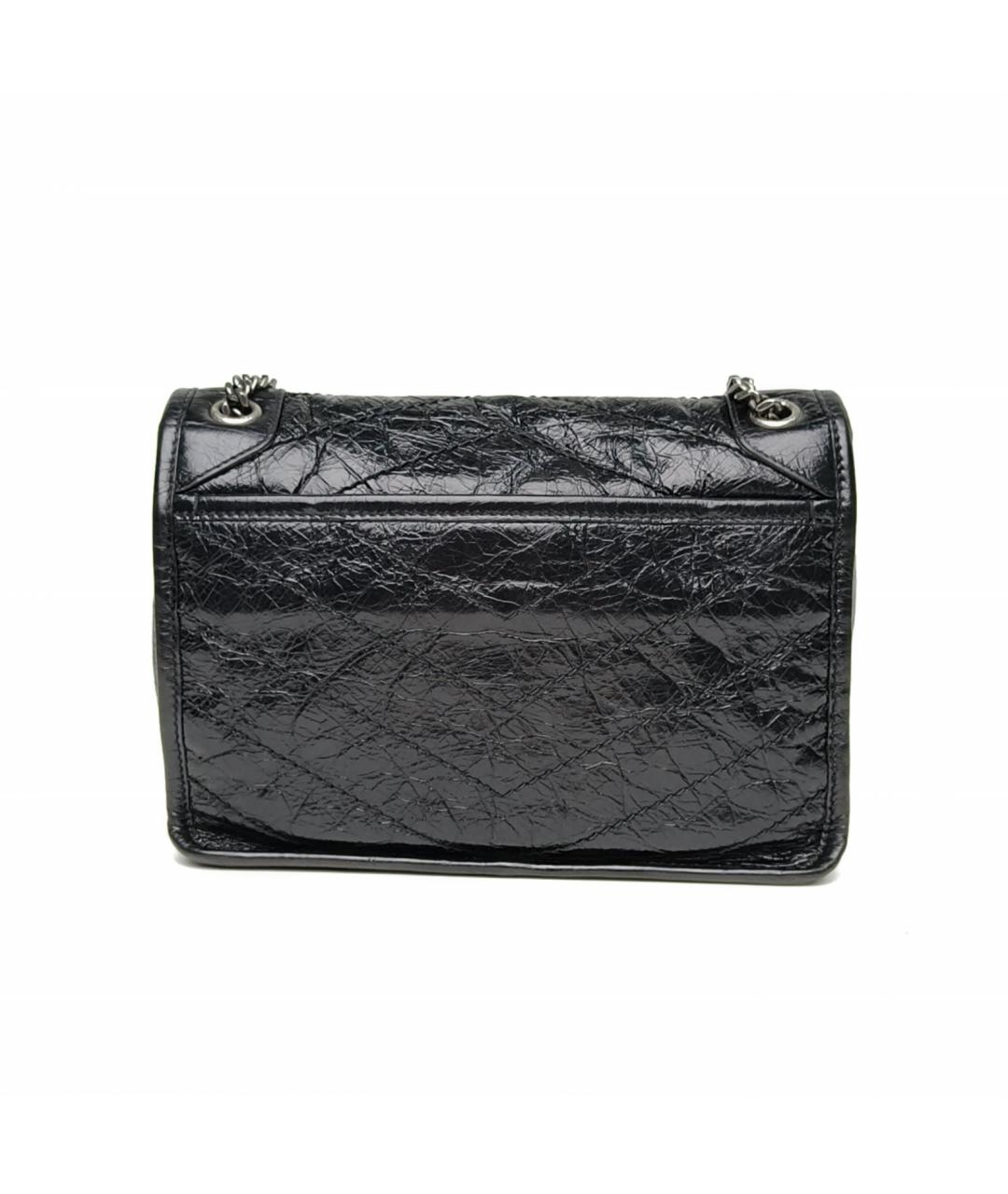 SAINT LAURENT Черная кожаная сумка через плечо, фото 4