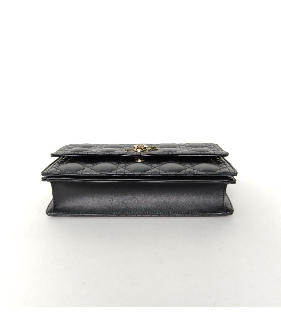 CHRISTIAN DIOR Черная кожаная сумка через плечо, фото 7