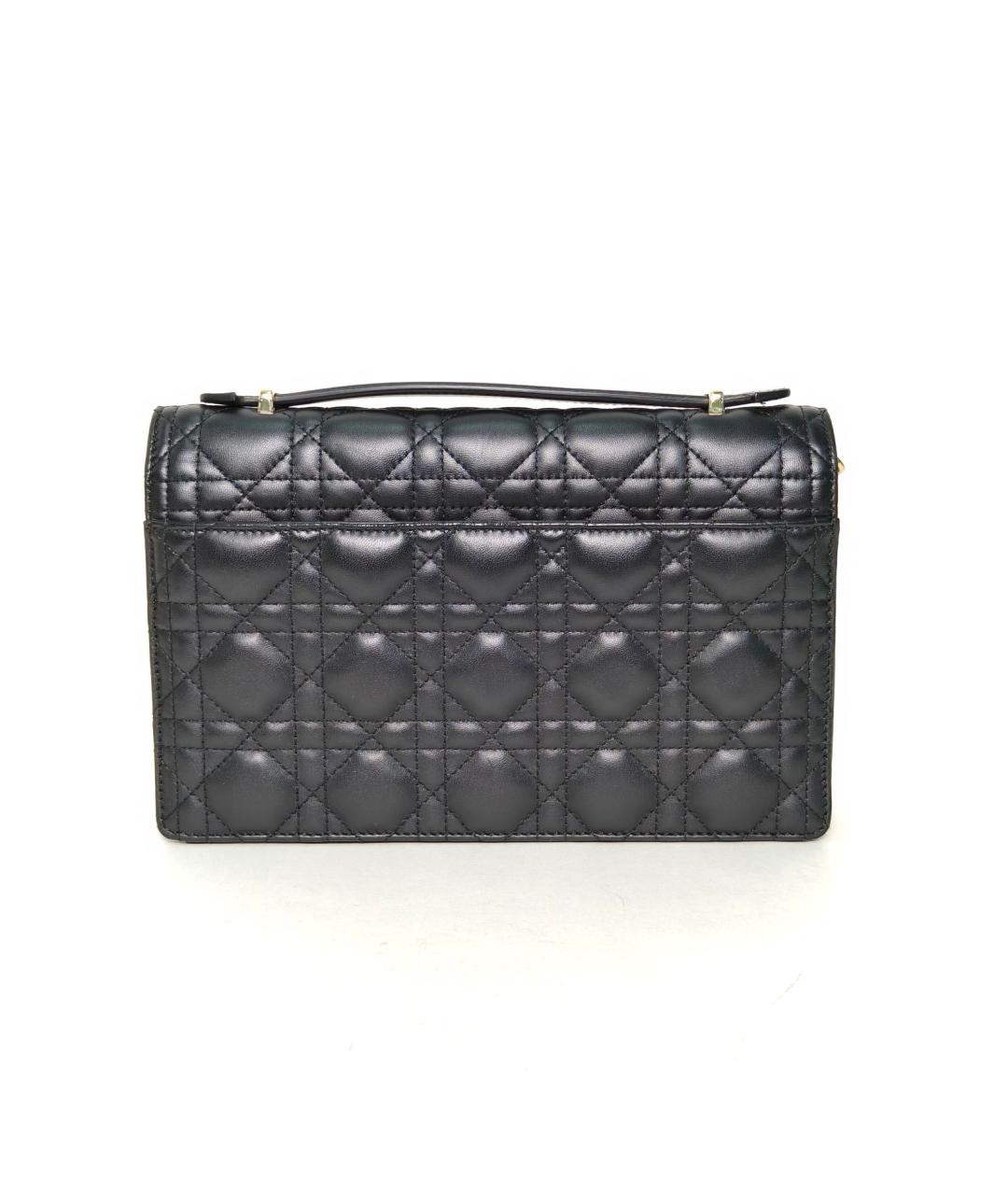 CHRISTIAN DIOR Черная кожаная сумка через плечо, фото 5