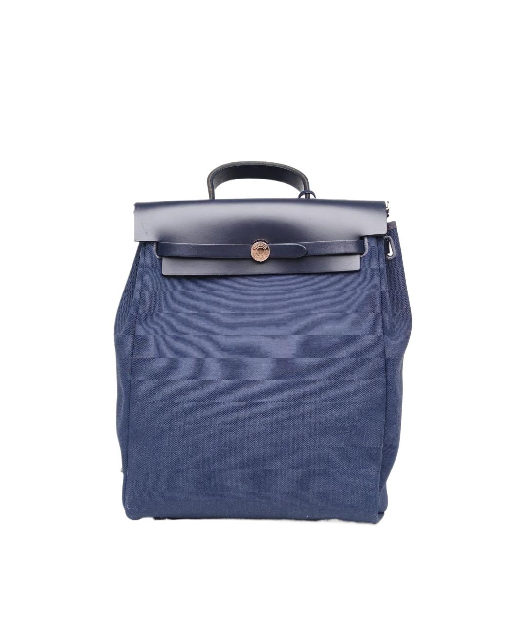 HERMES Синяя сумка с короткими ручками, фото 9