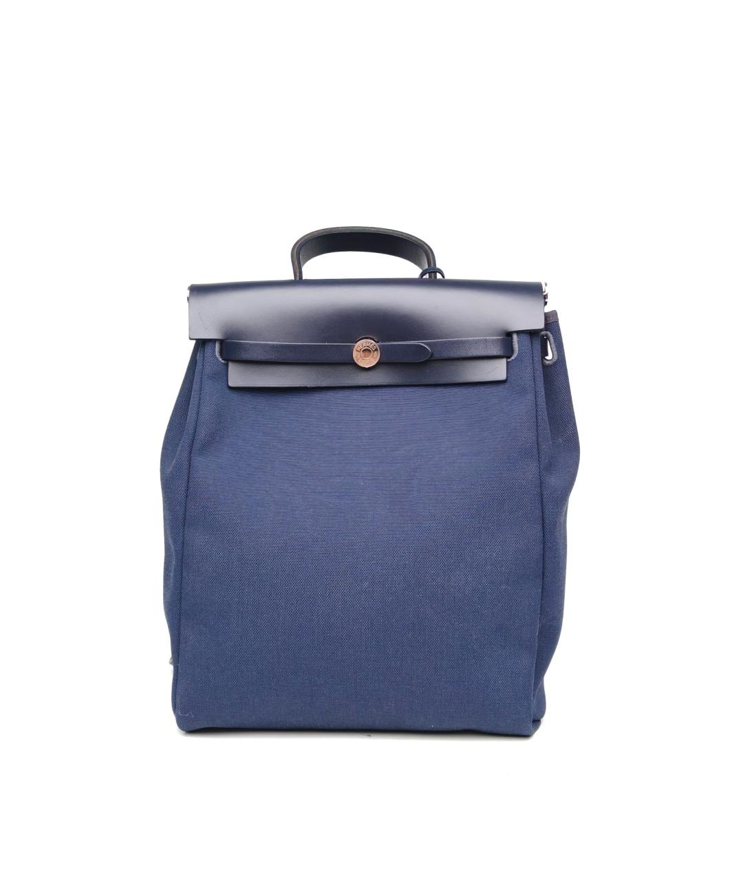 HERMES Синяя сумка с короткими ручками, фото 2