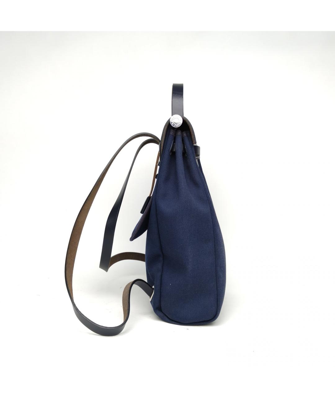 HERMES Синяя сумка с короткими ручками, фото 5