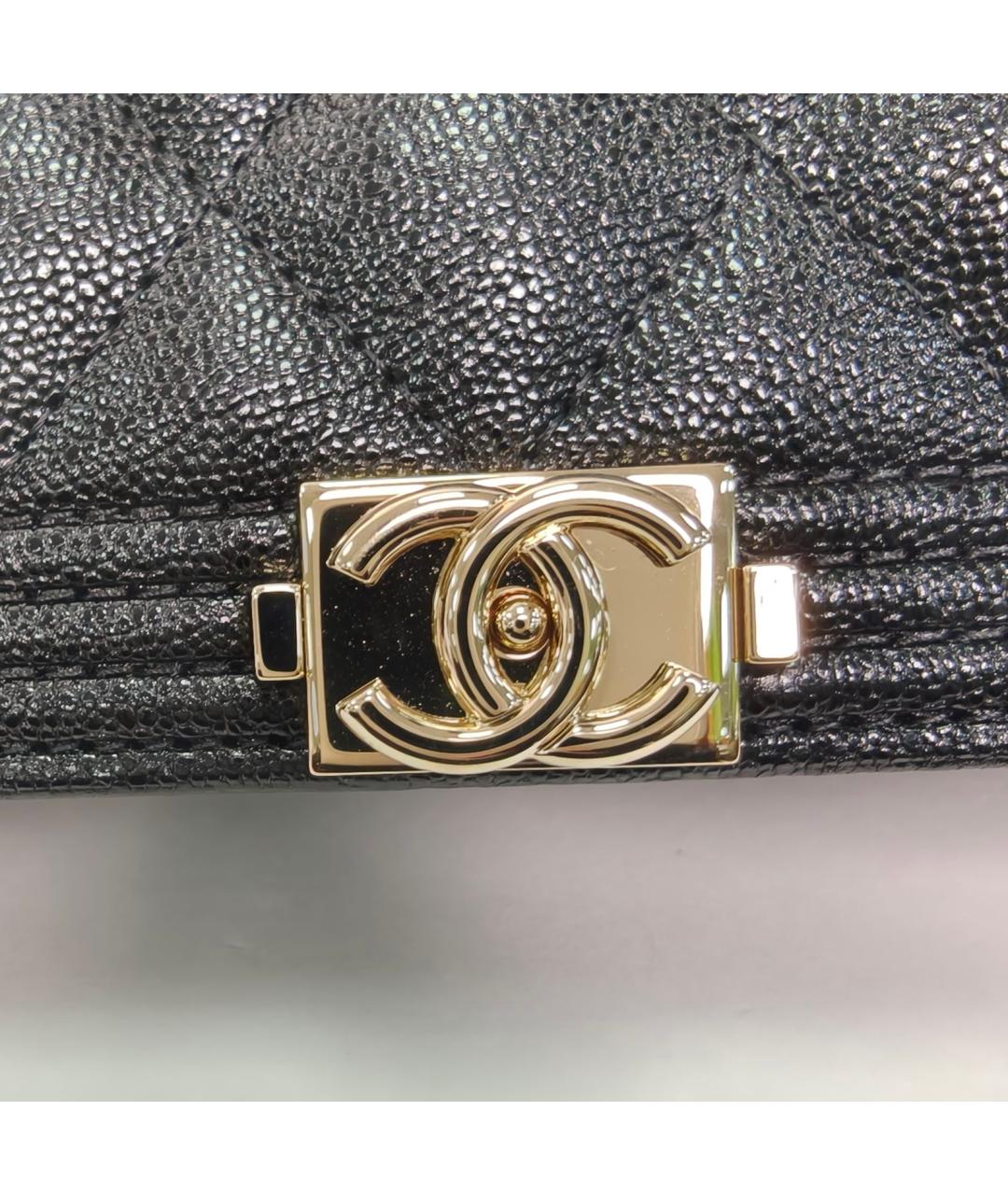 CHANEL Черная кожаная сумка через плечо, фото 6