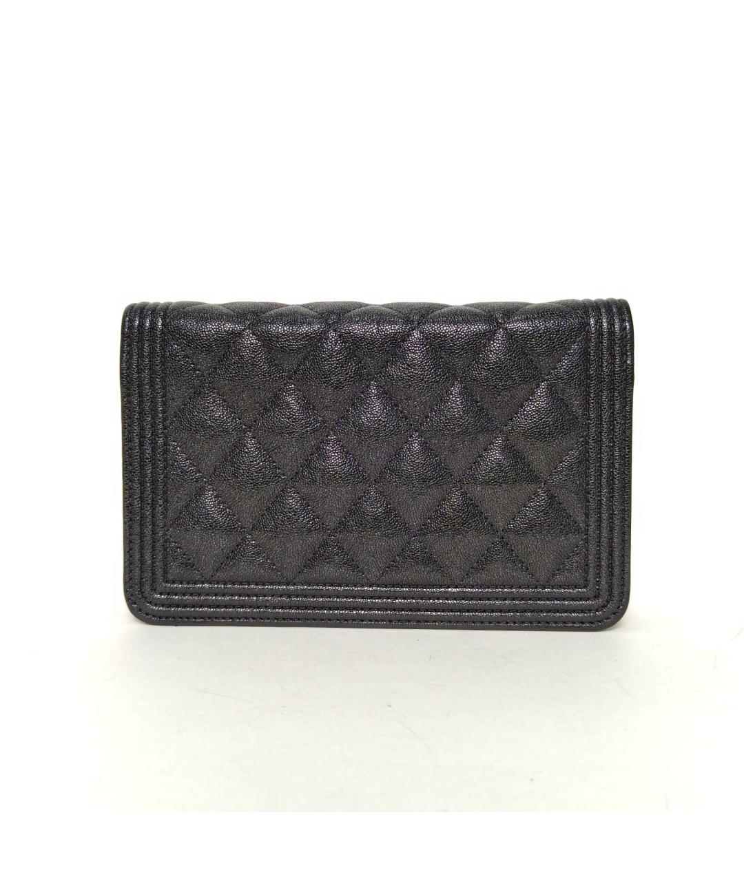 CHANEL Черная кожаная сумка через плечо, фото 4