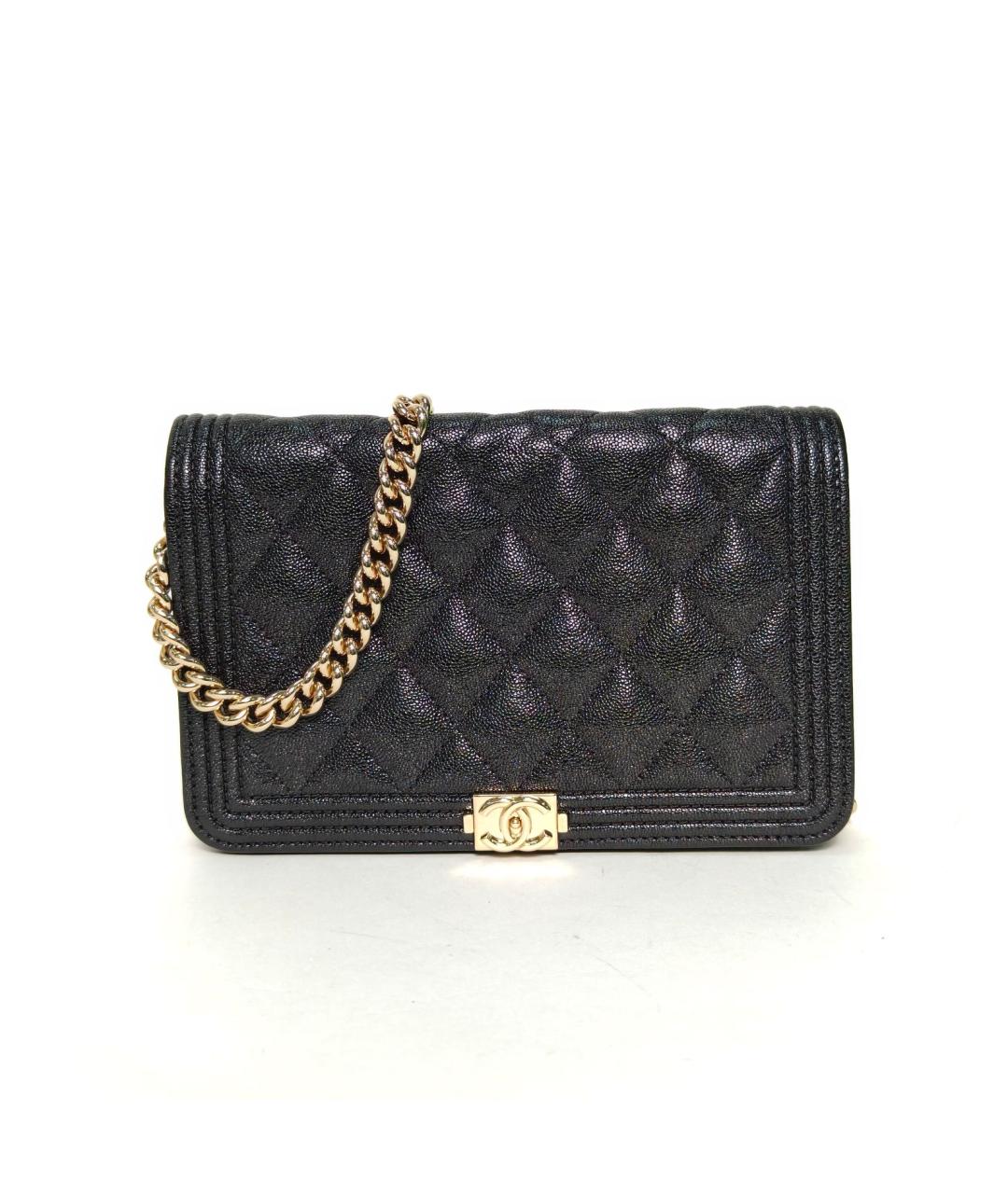 CHANEL Черная кожаная сумка через плечо, фото 2