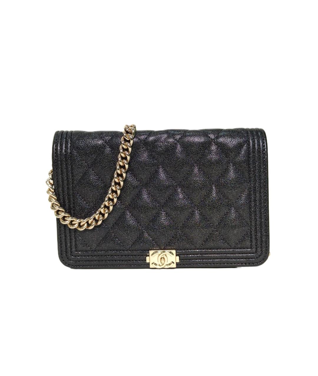 CHANEL Черная кожаная сумка через плечо, фото 9