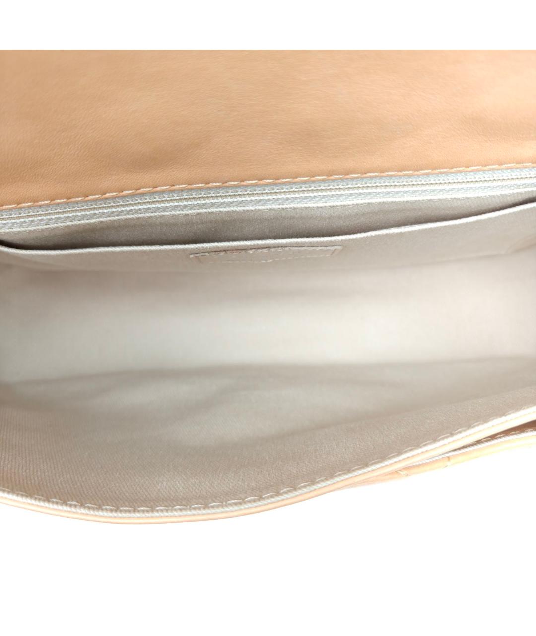 CHANEL Бежевая кожаная сумка через плечо, фото 7