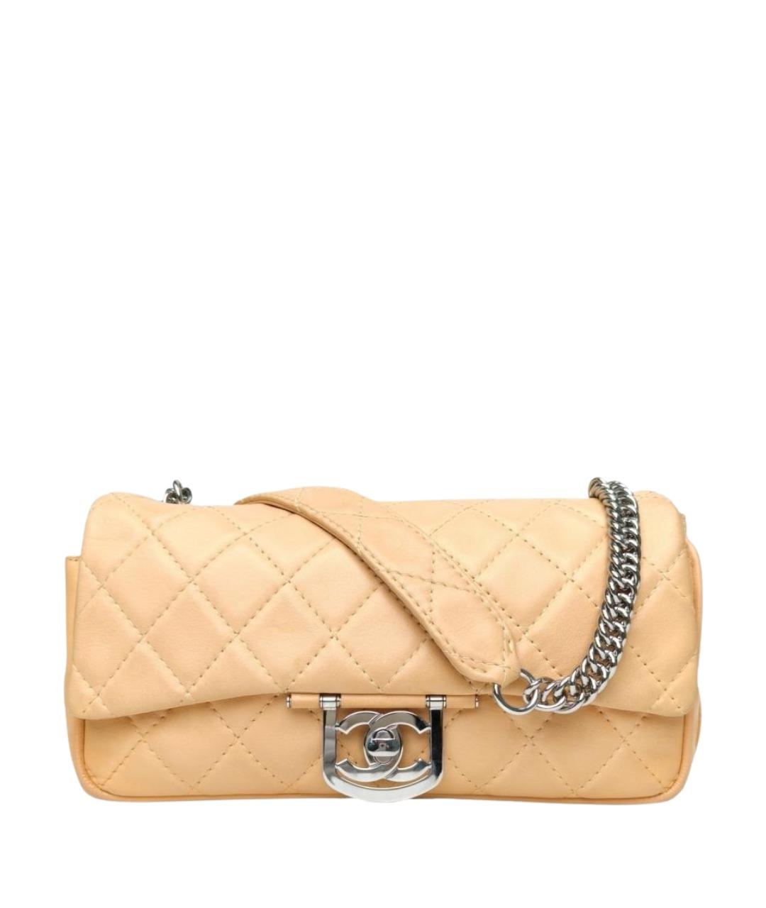 CHANEL Бежевая кожаная сумка через плечо, фото 1
