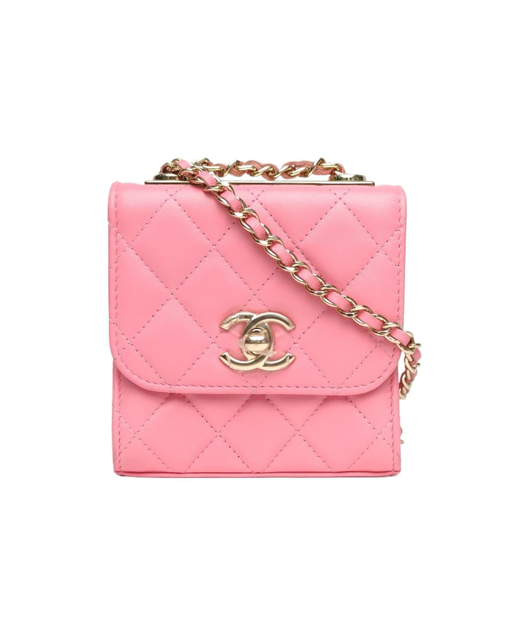 CHANEL Розовая кожаная сумка через плечо, фото 1
