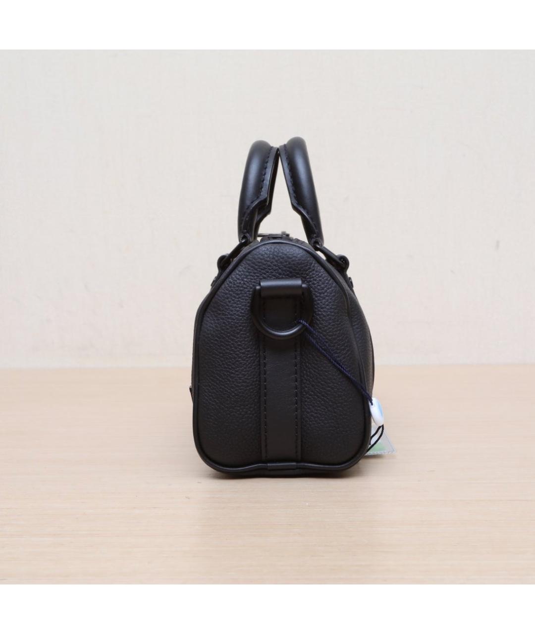 LOUIS VUITTON Черная кожаная дорожная/спортивная сумка, фото 4