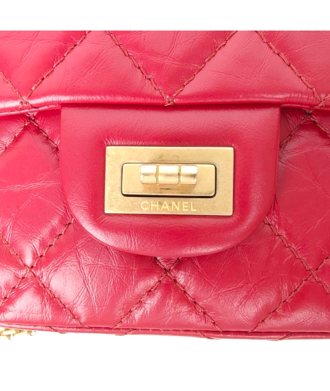 CHANEL Красная кожаная сумка через плечо, фото 8