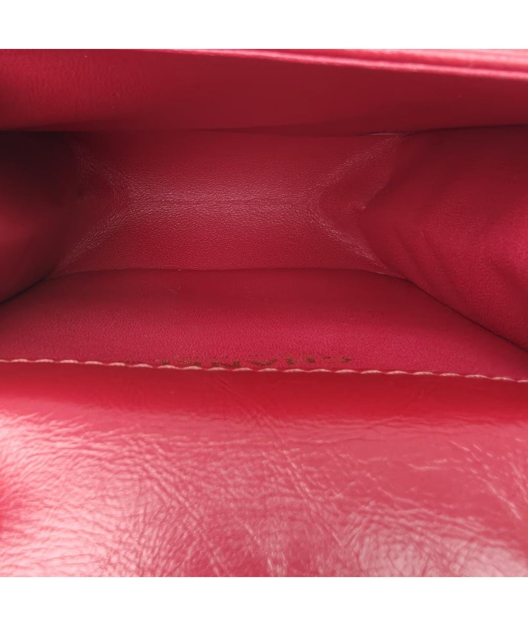 CHANEL Красная кожаная сумка через плечо, фото 7