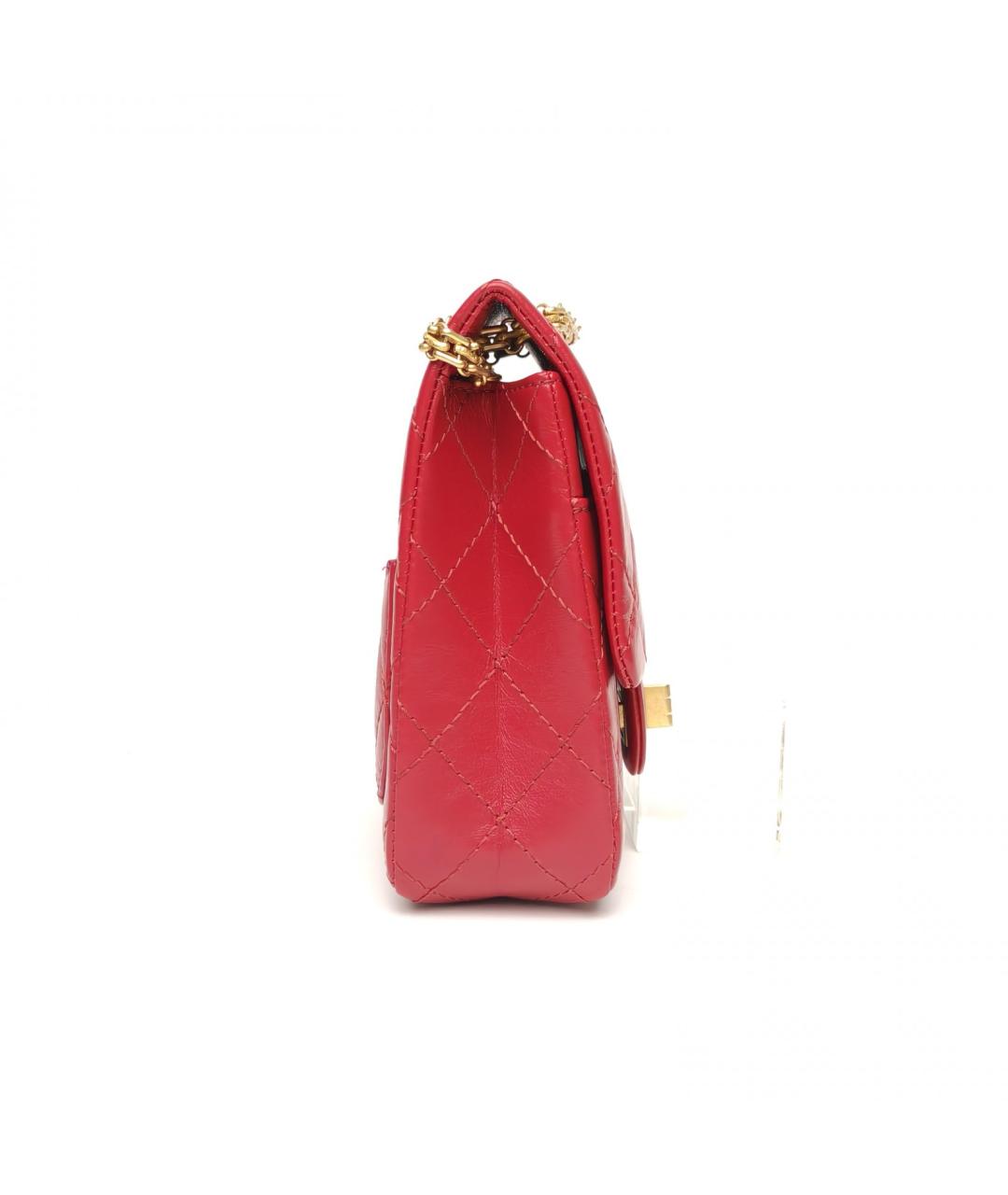 CHANEL Красная кожаная сумка через плечо, фото 5