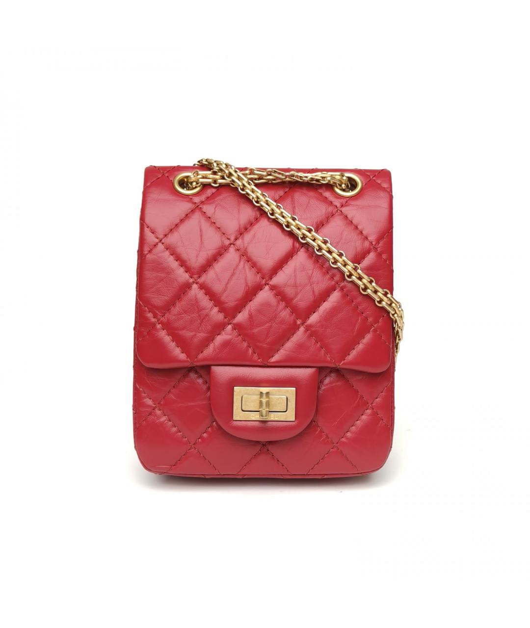 CHANEL Красная кожаная сумка через плечо, фото 2