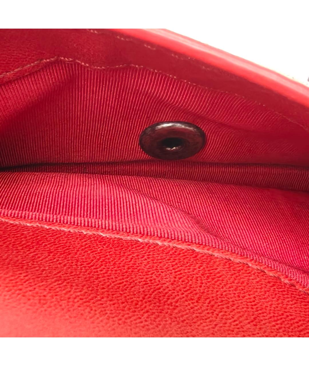 CHANEL Красная кожаная сумка через плечо, фото 7