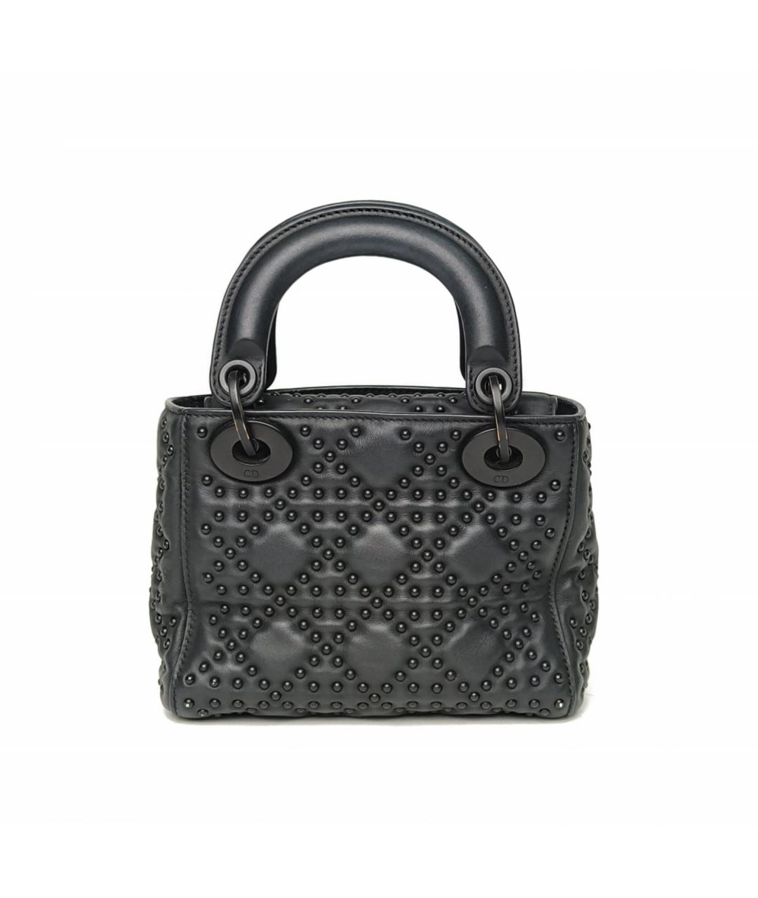 CHRISTIAN DIOR Черная кожаная сумка через плечо, фото 4