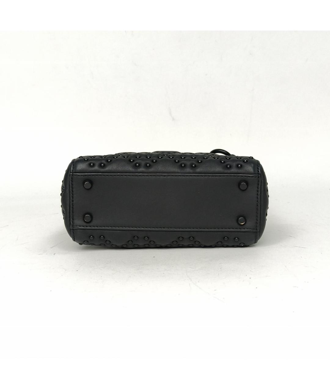 CHRISTIAN DIOR Черная кожаная сумка через плечо, фото 6