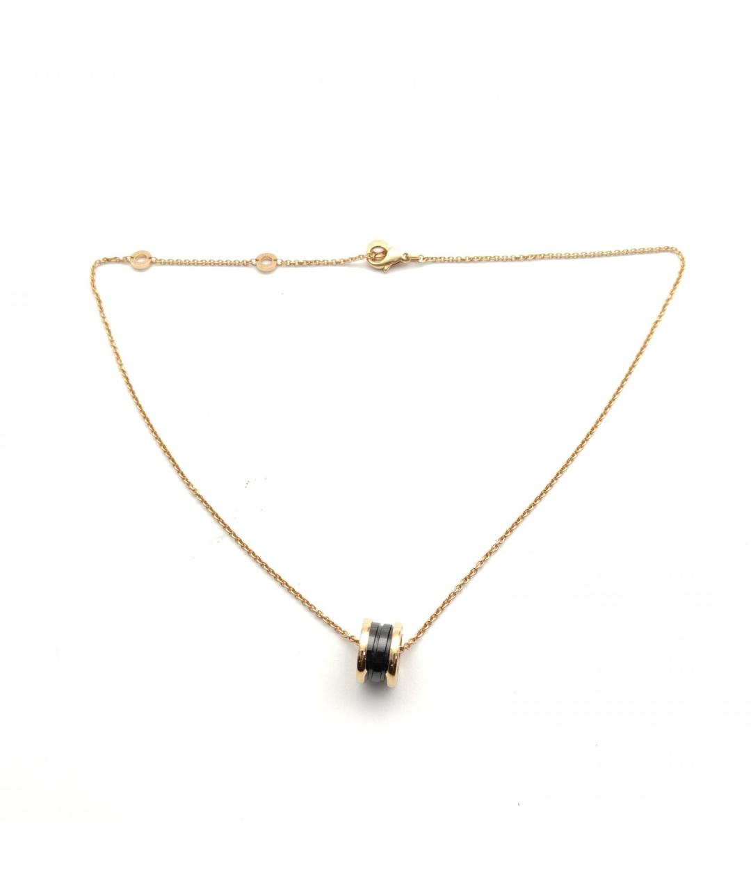 BVLGARI Черная подвеска из розового золота, фото 7