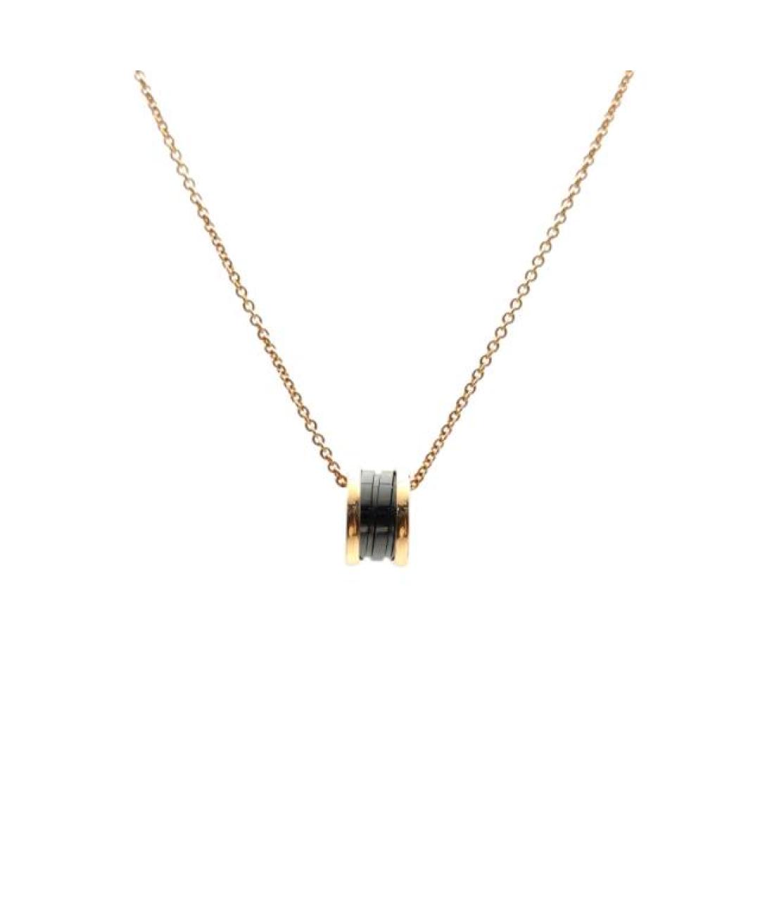 BVLGARI Черная подвеска из розового золота, фото 10