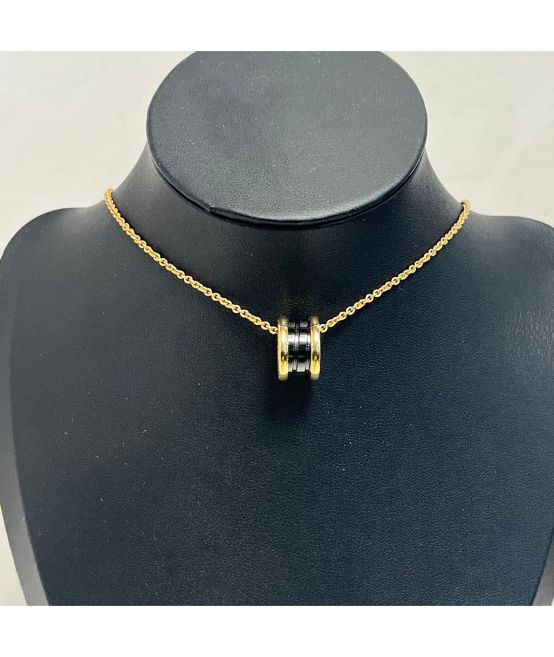 BVLGARI Черная подвеска из розового золота, фото 8