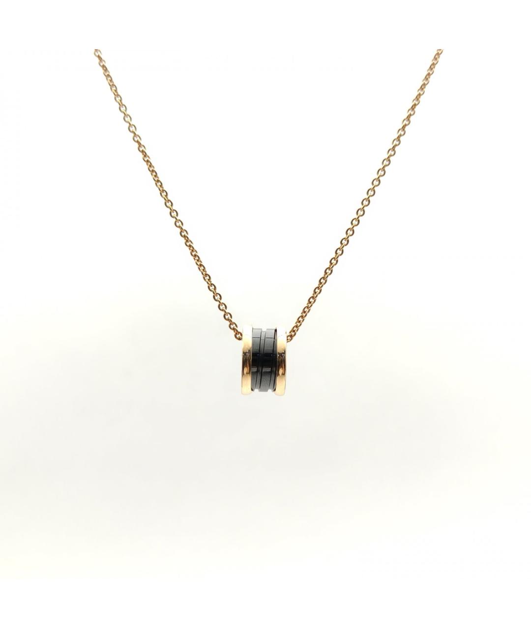 BVLGARI Черная подвеска из розового золота, фото 2
