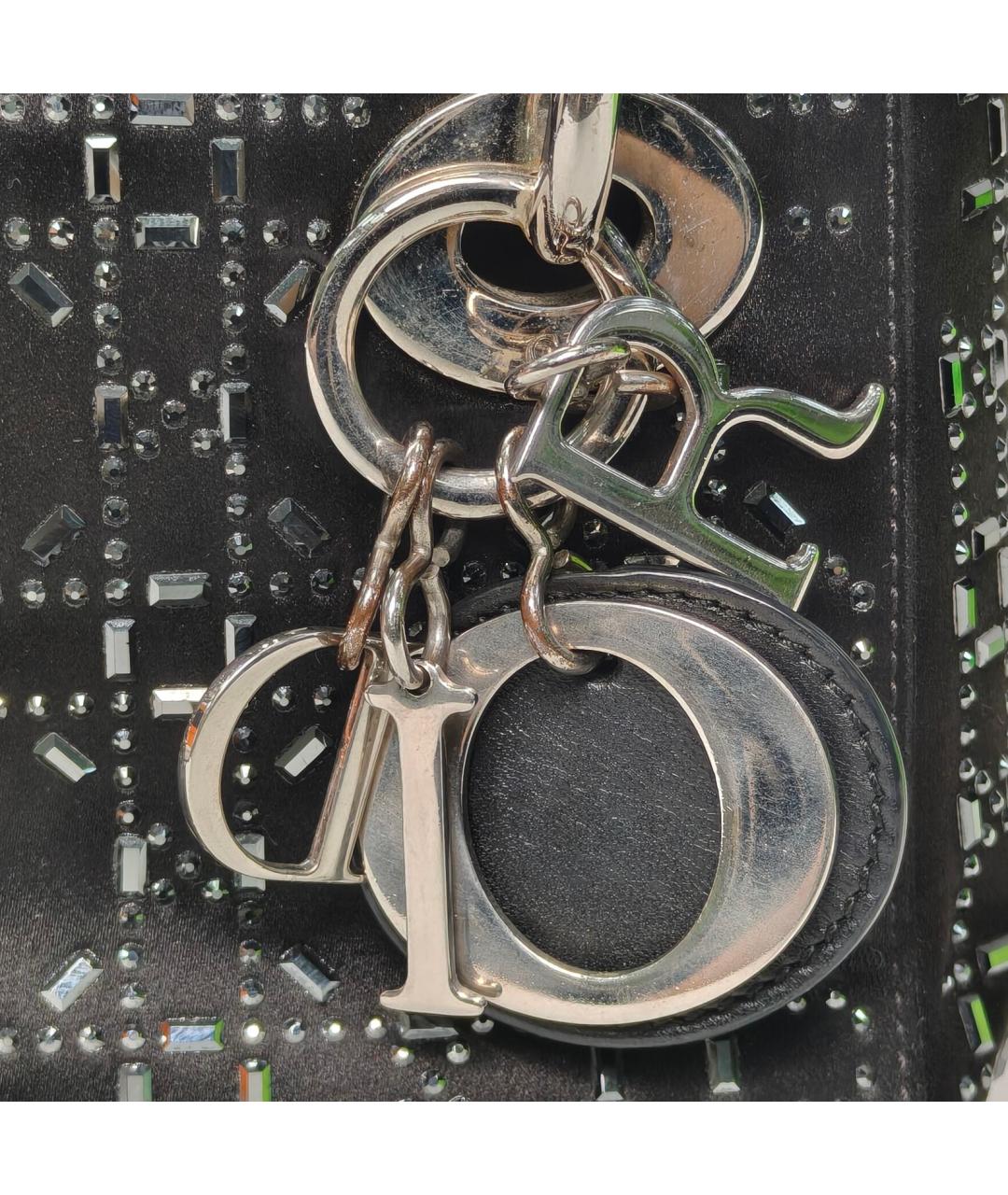 CHRISTIAN DIOR Черная тканевая сумка с короткими ручками, фото 7