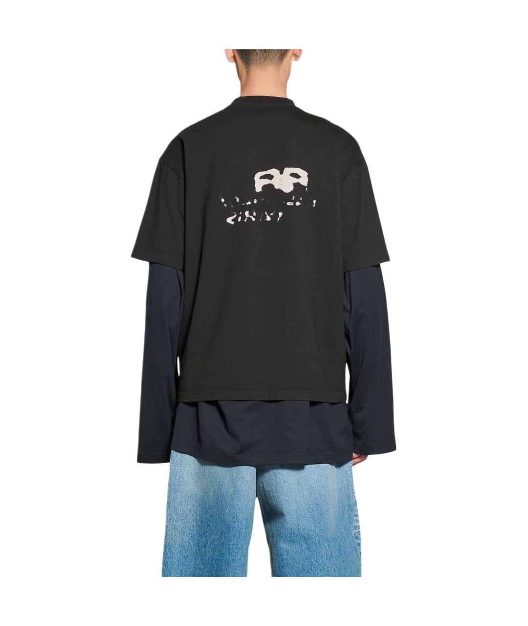 BALENCIAGA Черная футболка, фото 5