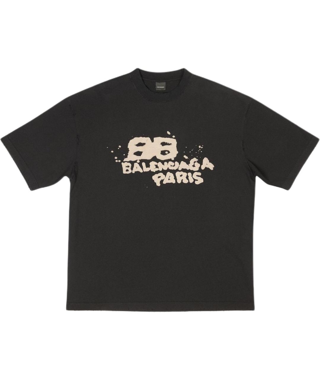 BALENCIAGA Черная футболка, фото 1