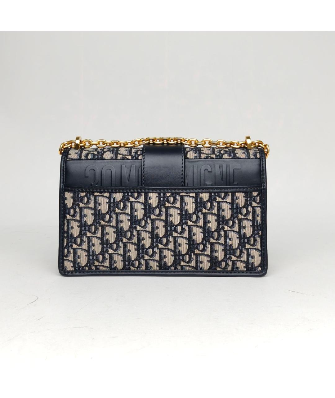 CHRISTIAN DIOR Синяя тканевая сумка через плечо, фото 4