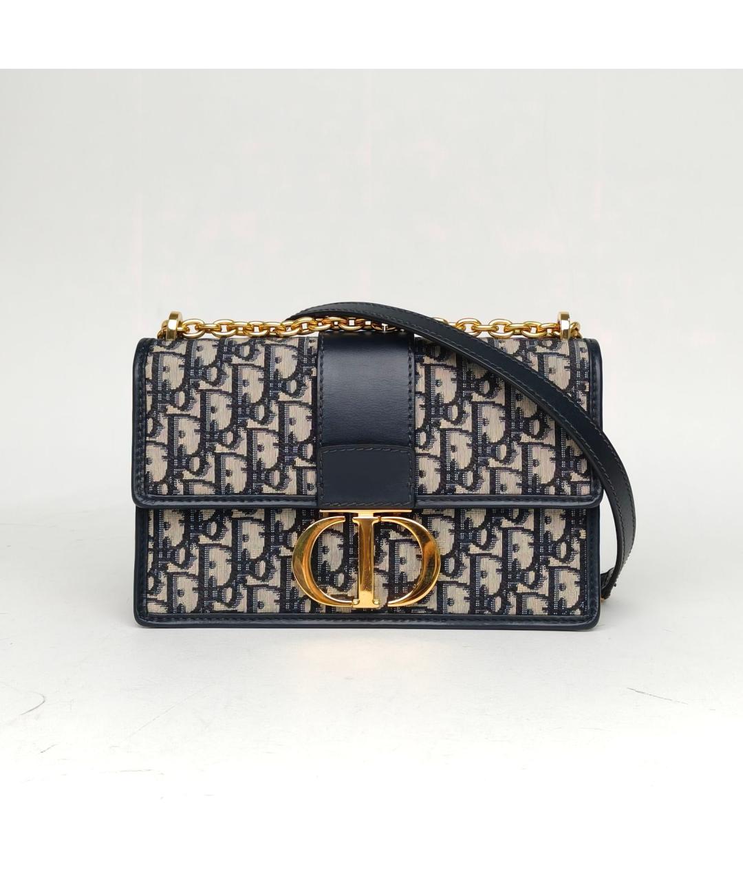 CHRISTIAN DIOR Синяя тканевая сумка через плечо, фото 2