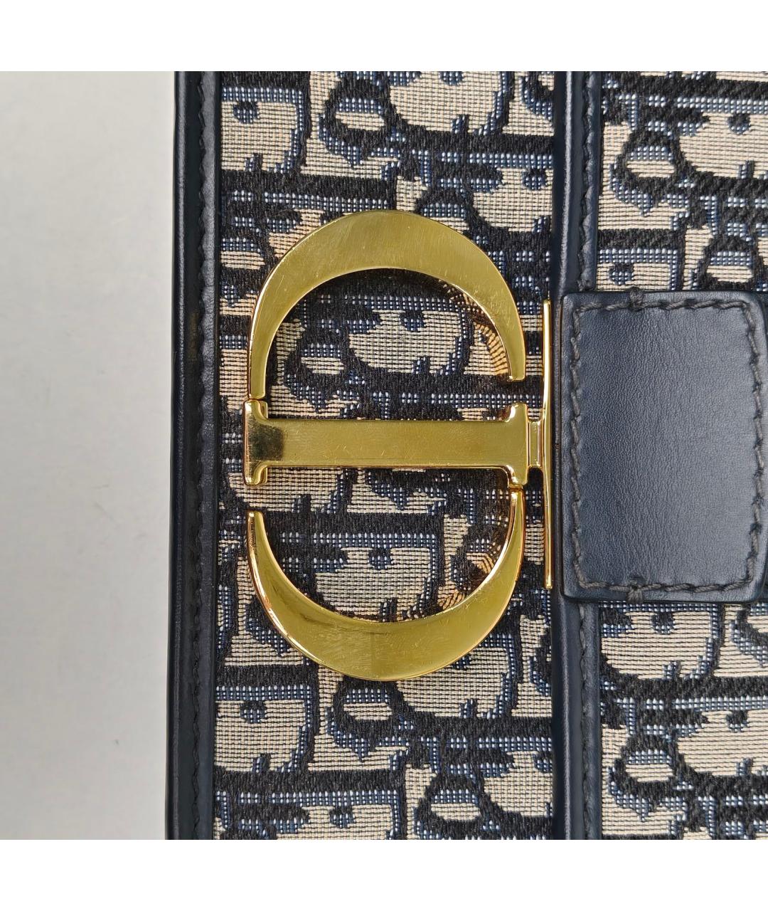 CHRISTIAN DIOR Синяя тканевая сумка через плечо, фото 7