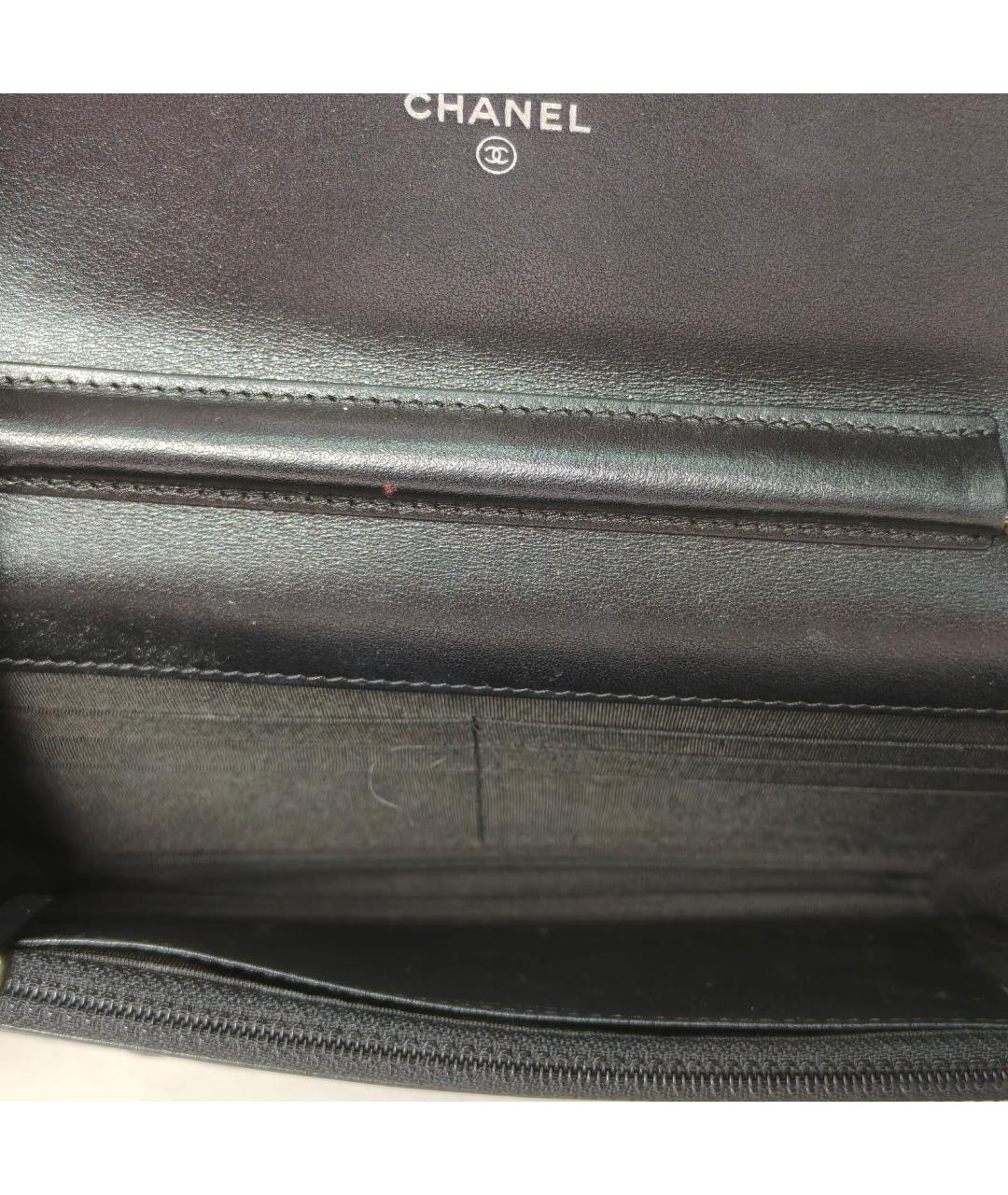 CHANEL Черная кожаная сумка через плечо, фото 8