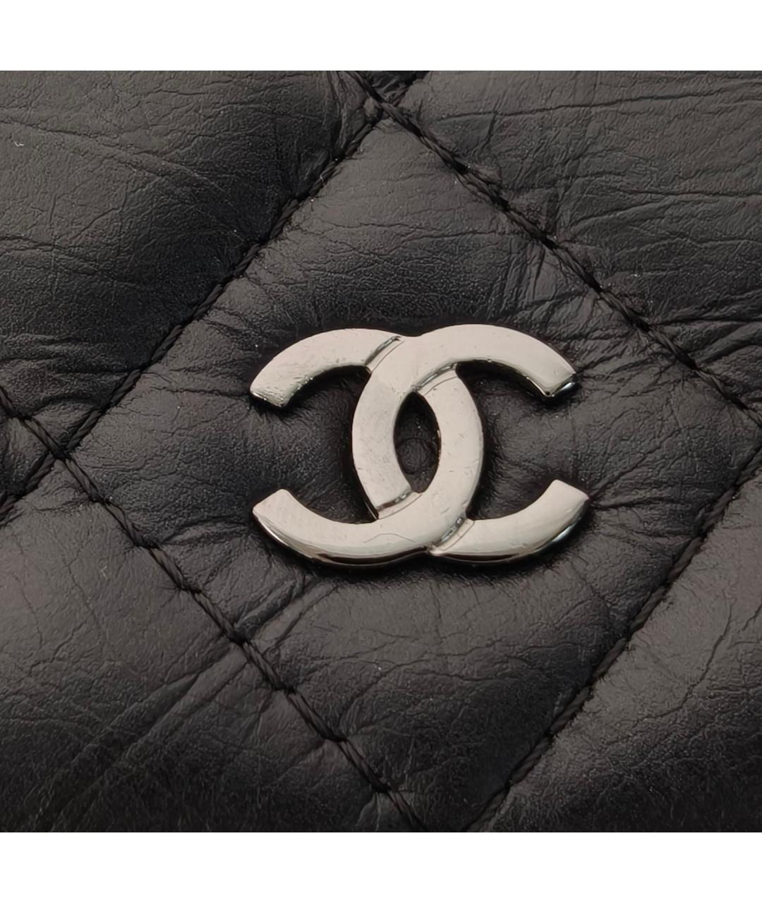 CHANEL Черная кожаная сумка через плечо, фото 7